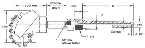 Series 16200 Heavy Duty Thermowell Assembly