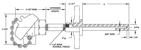 Series 16800 Van Stone Thermowell Assembly